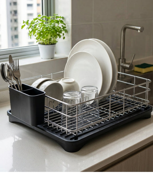 Kfpwz Stainless Sink Drying Rack Silver 16 in