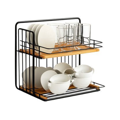 Kfpwz Expandable Dish Drying Rack - Adjustable Stainless Steel Over-the-Sink Storage Organizer for Plates, Bowls, and Cutlery - Rust-Resistant