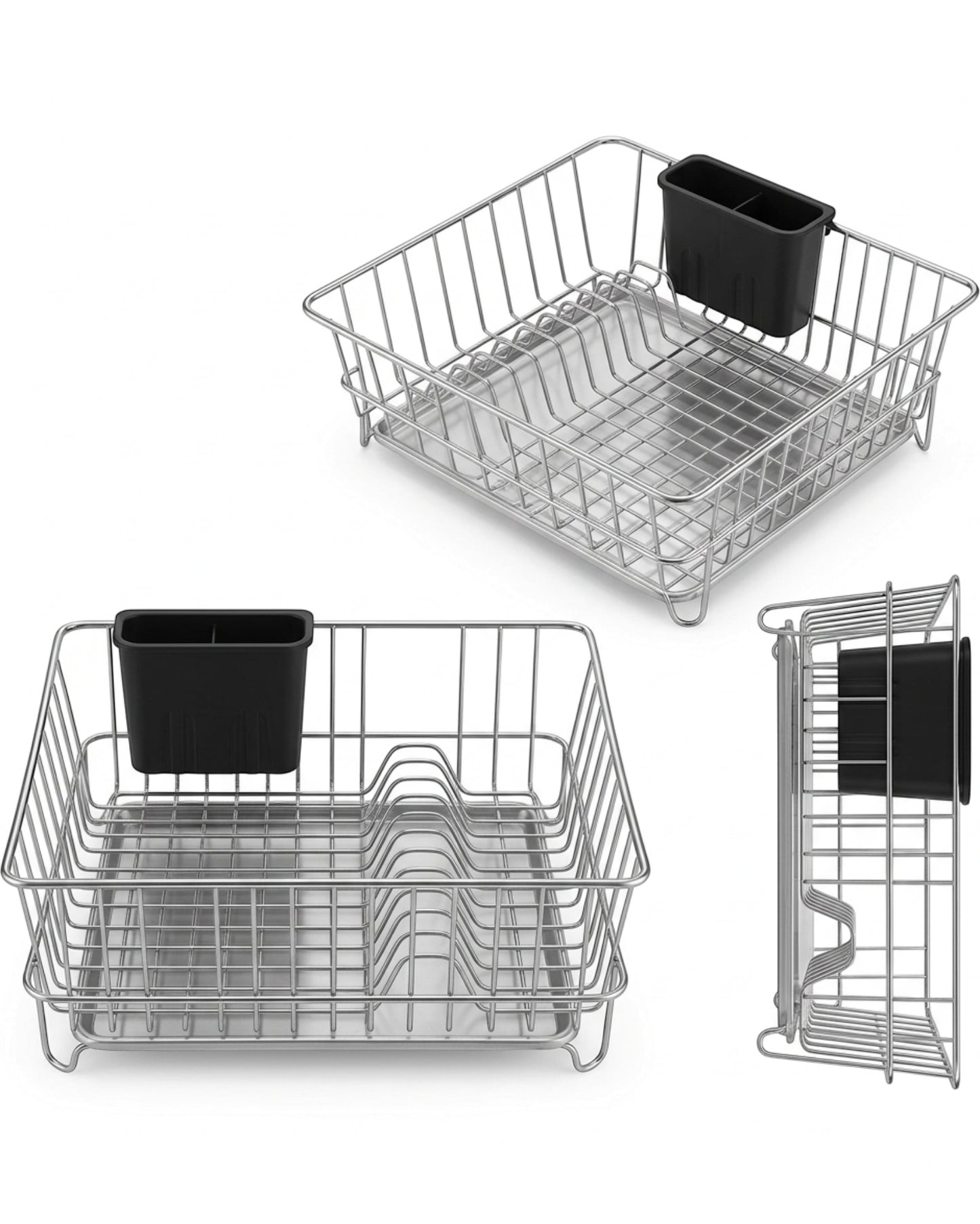 Kfpwz Stainless Sink Drying Rack Silver 16 in