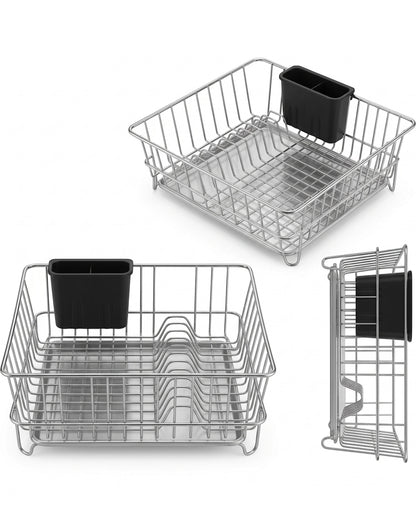 Kfpwz Stainless Sink Drying Rack Silver 16 in