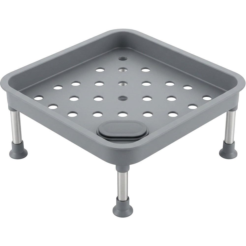 Kfpwz Triangular In-Sink Corner Drain Shelf Smoke Gray - Product view