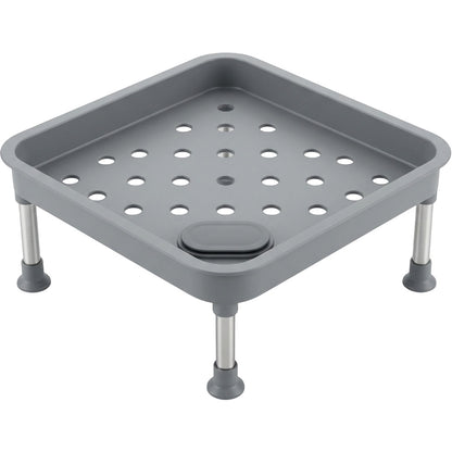 Kfpwz Triangular In-Sink Corner Drain Shelf Smoke Gray - Product view