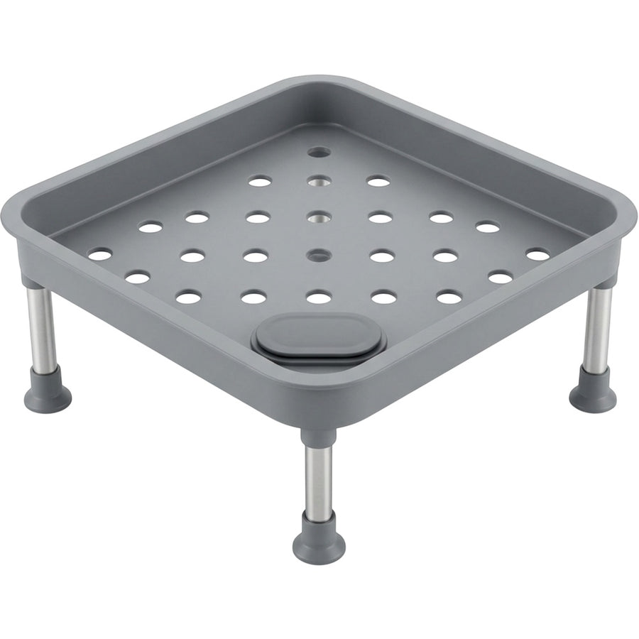 Kfpwz Triangular In-Sink Corner Drain Shelf Smoke Gray